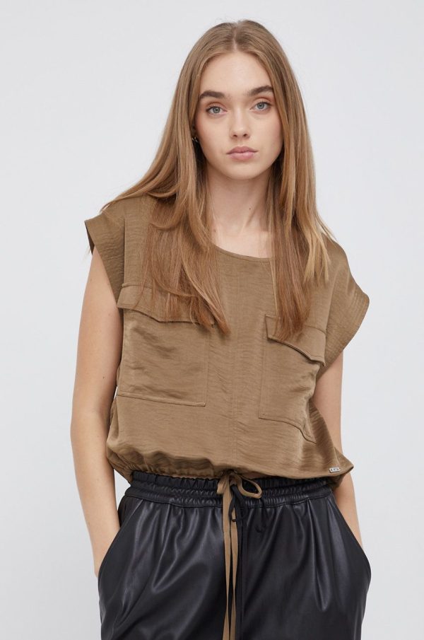 AW21-TSD12F_97X_F1.jpg Dkny Bluză culoarea verde