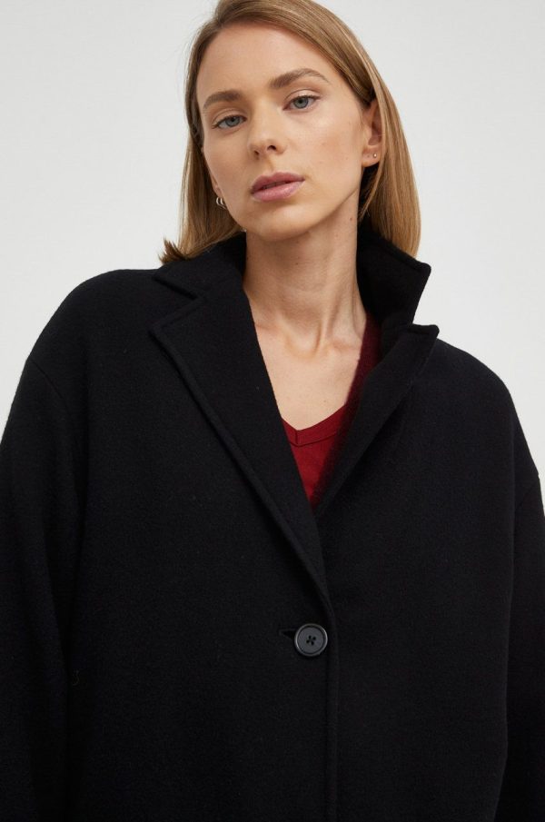 AW22-KPD0DG_99X_F1.jpg Marc O'Polo palton de lana culoarea negru, de tranzitie