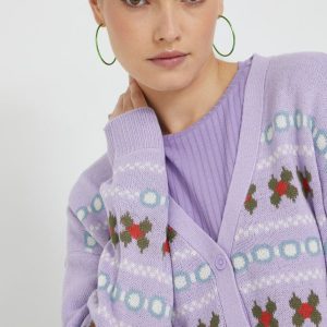 AW22-SWD03C_48X_F1.jpg Noisy May cardigan femei, culoarea violet, light