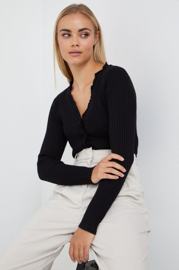 Vero Moda cardigan femei, culoarea negru, light