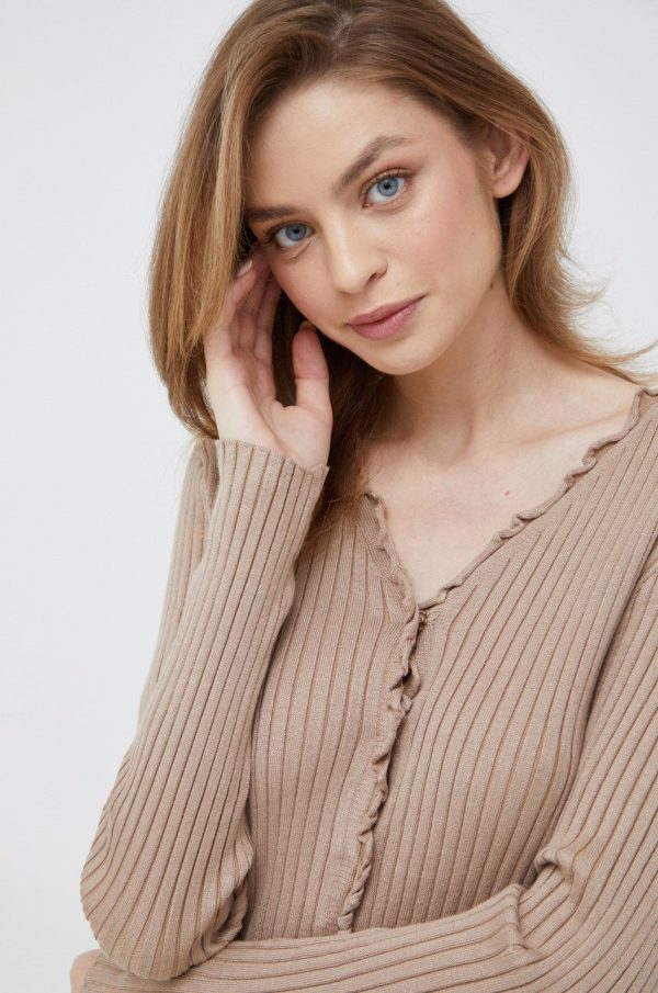 AW22-SWD05Z_80X_F1.jpg Vero Moda cardigan femei, culoarea bej, light