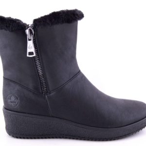 CIZME DAMA PIELE NATURALA RIEKER RIEK Y4471 /N - Negru