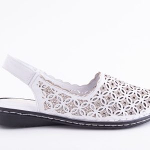 PANTOFI DAMA PIELE NATURALA DE VITEL CLAUDIO CASINI CART 1008-L /ALB -