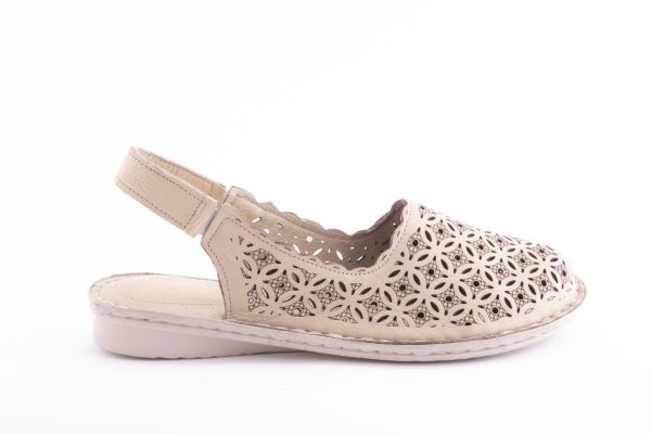 PANTOFI DAMA PIELE NATURALA DE VITEL CLAUDIO CASINI CART 1008-L /BEJ -