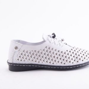 PANTOFI DAMA PIELE NATURALA DE VITEL CLAUDIO CASINI CART 2018-L /ALB -