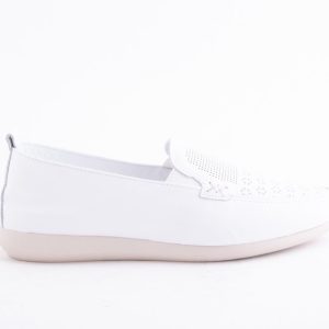 PANTOFI DAMA PIELE NATURALA DE VITEL CLAUDIO CASINI CART 2116 /ALB -