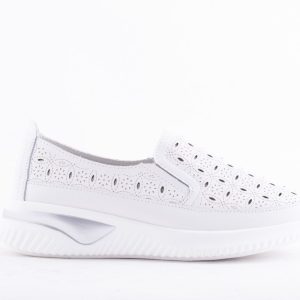 PANTOFI DAMA ETORE PIELE NATURALA BELL A098 /ALB -