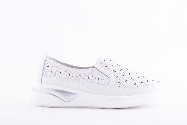 PANTOFI DAMA ETORE PIELE NATURALA BELL A098 /ALB -
