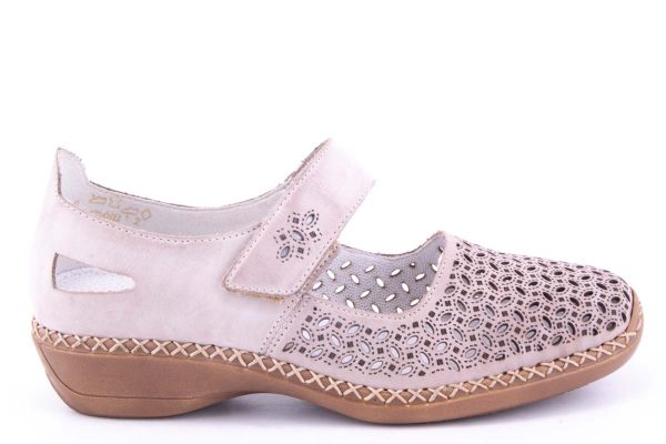 PANTOFI DAMA RIEKER PIELE NATURALA RIEK 413G8 /BEJ -