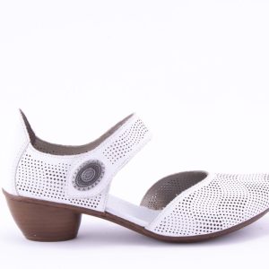 PANTOFI DAMA RIEKER PIELE NATURALA RIEK 43767 /ALB -