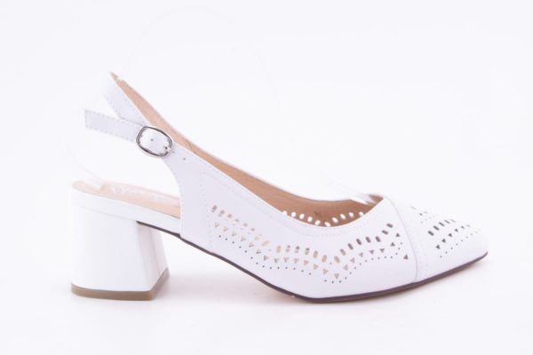 PANTOFI DAMA RIEKER PIELE NATURALA RIEK 49175 /ALB -