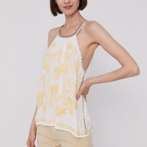 SS21-BDD02W_00X_F1.jpg Pepe Jeans Bluză SABINA femei, culoarea alb, cu imprimeu