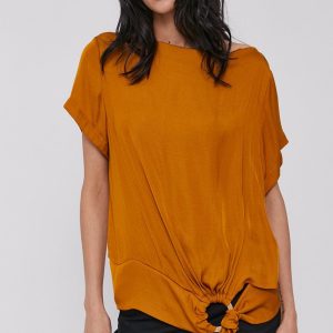 SS21-BDD0BF_17X_F1.jpg Sisley Bluză femei, culoarea galben, material neted