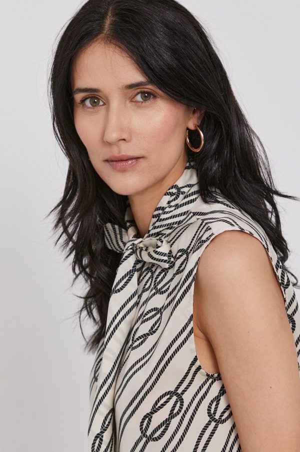 Sisley Bluză femei, culoarea bej, modelator