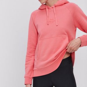 Peak Performance Hanorac de bumbac femei, culoarea roz, material neted