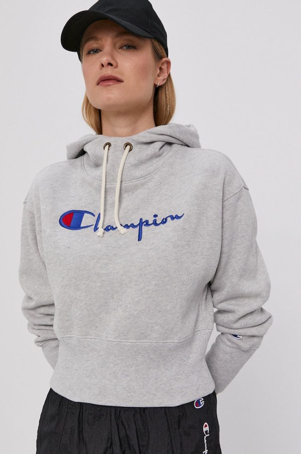 Champion Bluză 112552 femei, culoarea gri, cu imprimeu