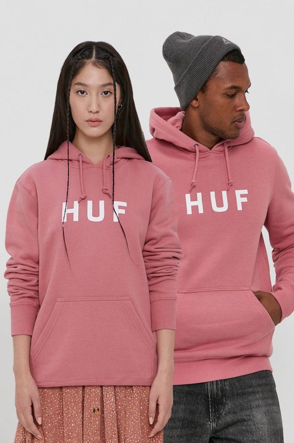SS21-BLU00F_38X_F1.jpg HUF Bluză culoarea roz, cu imprimeu