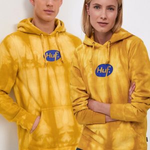 HUF Bluză culoarea galben, modelator