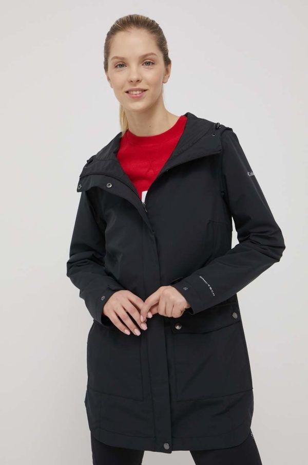 SS21-KUD0ED_99X_F1.jpg Columbia geaca de ploaie femei, culoarea negru, de tranzitie