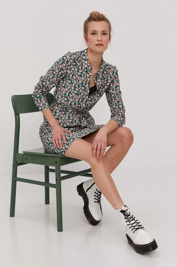 Vero Moda Rochie culoarea galben, mini, evazata