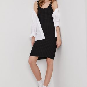 SS21-SUD156_99X_F1.jpg Y.A.S Rochie culoarea negru, mini, mulat