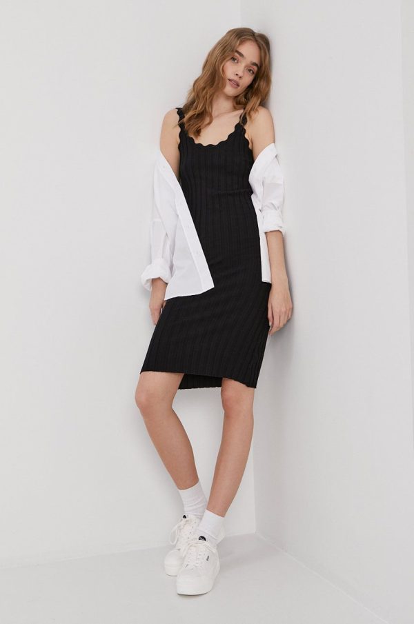 Y.A.S Rochie culoarea negru, mini, mulat