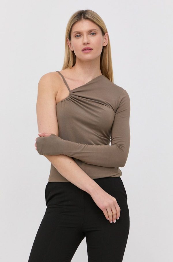 SS22-BDD05U_88X_F1.jpg Birgitte Herskind bluza femei, culoarea maro, neted