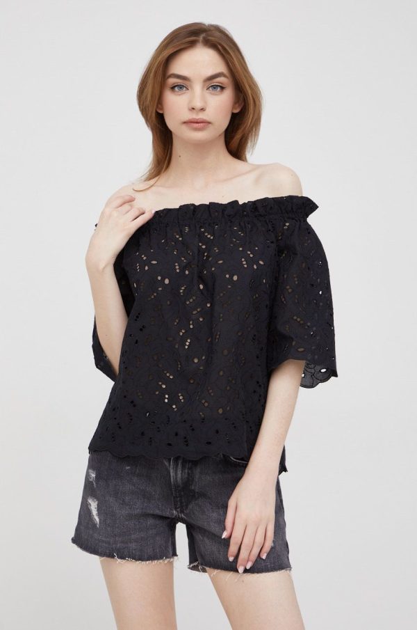 Pennyblack bluza femei, culoarea negru, neted