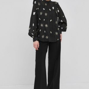 SS22-BDD08R_99X_F1.jpg Bruuns Bazaar Bluză Valerian Nome femei, culoarea negru, in modele florale
