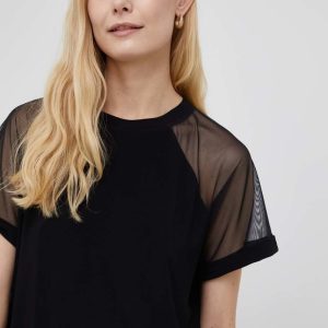 SS22-BDD094_99X_F1.jpg Dkny bluza femei, culoarea negru, neted