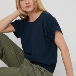 SS22-BDD09S_59X_F1.jpg Pepe Jeans bluza Margot femei, culoarea albastru marin, neted