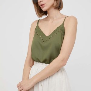 SS22-BDD0A7_78X_F1.jpg Pepe Jeans bluza Marga femei, culoarea verde, neted
