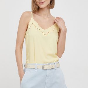SS22-BDD0A9_11X_F1.jpg Pepe Jeans bluza Marga femei, culoarea galben, neted