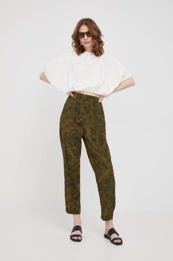 SS22-BDD0BT_00X_F1.jpg Sisley bluza din in femei, culoarea alb, neted
