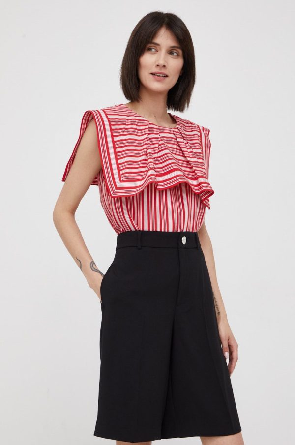 SS22-BDD0C5_33X_F1.jpg Sisley bluza femei, culoarea rosu, modelator