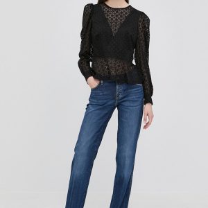 SS22-BDD0CE_99X_F1.jpg Morgan bluza femei, culoarea negru, neted