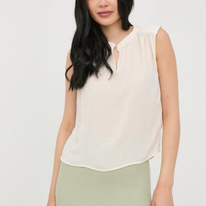 SS22-BDD0CU_01X_F1.jpg Morgan bluza femei, culoarea bej, neted
