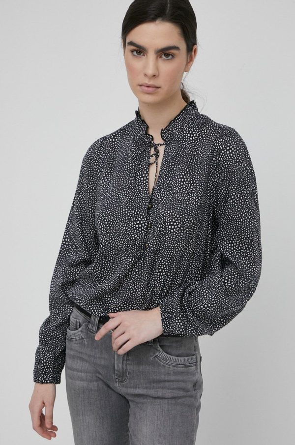 Mustang bluza femei, culoarea negru, modelator