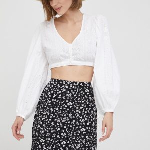 SS22-BDD0FO_00X_F1.jpg Lee bluza din bumbac femei, culoarea alb, neted