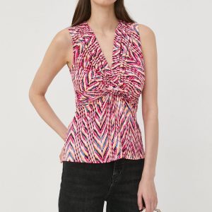 SS22-BDD0GN_43X_F1.jpg Morgan bluza femei, culoarea roz, modelator