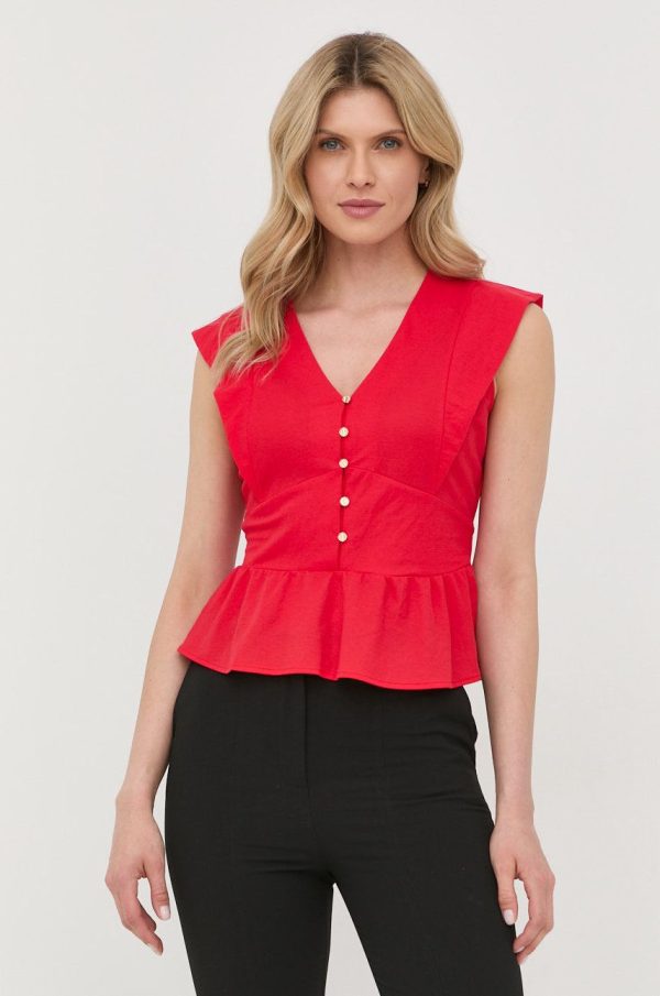 Morgan bluza femei, culoarea rosu, neted