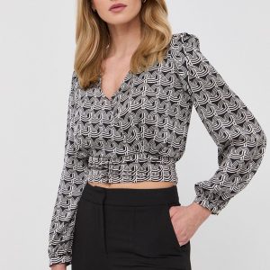 SS22-BDD0IA_99X_F1.jpg Morgan bluza femei, culoarea negru, modelator