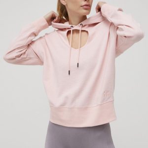 SS22-BLD015_03X_F1.jpg Dkny hanorac de bumbac femei, culoarea roz, neted
