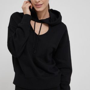 SS22-BLD017_99X_F1.jpg Dkny hanorac de bumbac femei, culoarea negru, neted