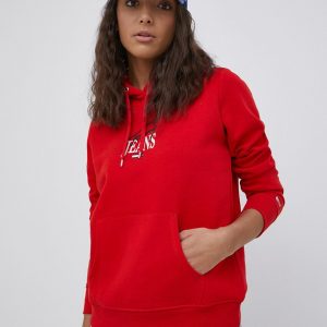 SS22-BLD02L_33X_F1.jpg Tommy Jeans bluza femei, culoarea rosu, cu imprimeu