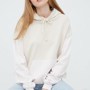 Levi's hanorac de bumbac Wltrd femei, culoarea bej, modelator