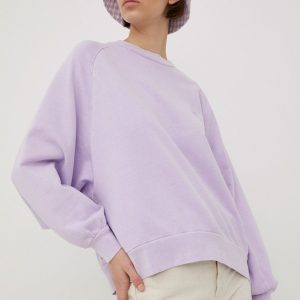 Levi's hanorac de bumbac femei, culoarea violet, neted