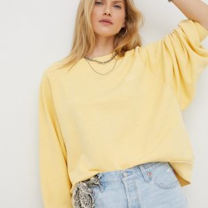 SS22-BLD0AJ_10X_F1.jpg Levi's hanorac de bumbac femei, culoarea galben, neted