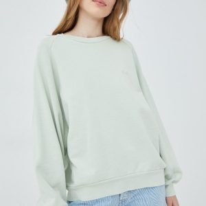 Levi's hanorac de bumbac femei, culoarea verde, neted