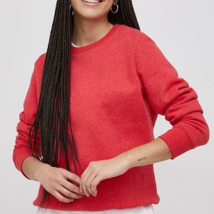 SS22-BLD0AS_33X_F1.jpg Superdry Bluză femei, culoarea rosu, material neted